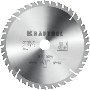 KRAFTOOL Optima, 254 х 30 мм, 40Т, пильный диск по дереву (36951-254-30)