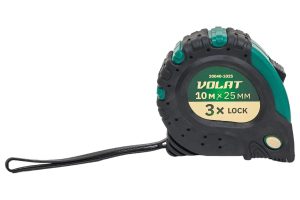 Рулетка 10м/25мм обрезин. корп. ВОЛАТ