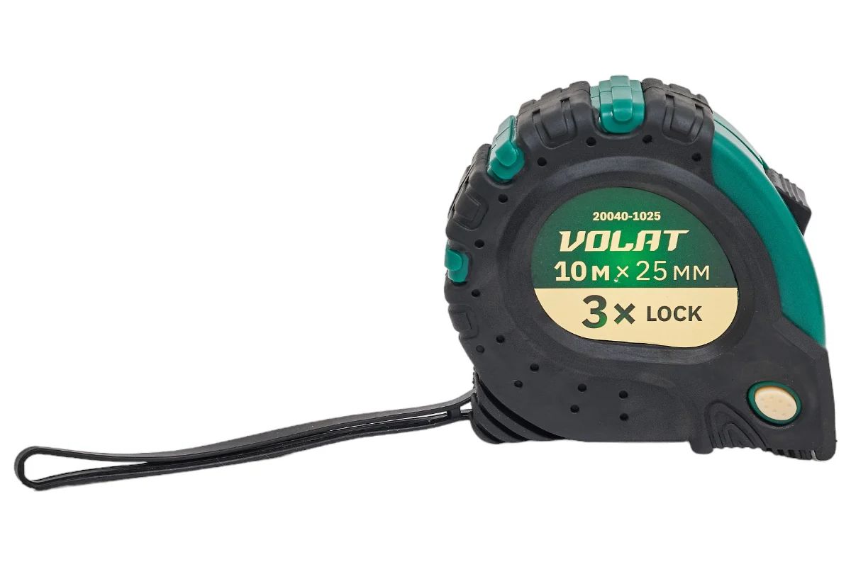 Рулетка 10м/25мм обрезин. корп. ВОЛАТ