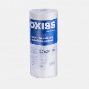 Пленка защитная строительная с клейкой лентой OXISS 2,7/20