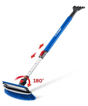 ЗУБР телескопическая щётка с поворотной головой и водосгоном от снега автомобильная, 940-1310 мм, Профессионал (61063)