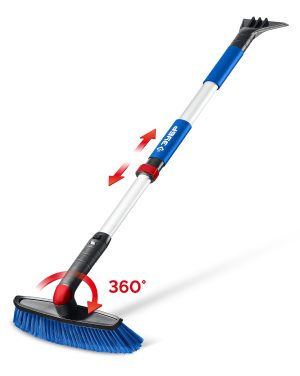 ЗУБР телескопическая щётка с поворотной головой от снега автомобильная, 860-1210 мм, Профессионал (61062)