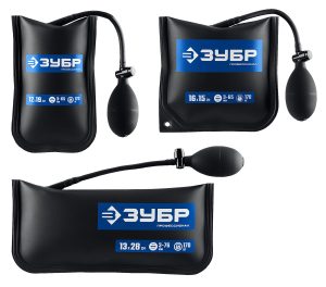 ЗУБР ПНЕВМОПОДУШКА набор 3шт: 12х19, 16х15, 13х28 см, 170кг, в чехле, универсальный пневмоклин/ монтажная подушка/ пневмодомкрат (37556-H3)