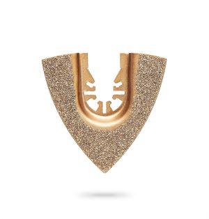 ЗУБР CARBIDE ВК8 Р60, 80 мм треугольное полотно с твердосплавной крошкой: твердое дерево, строительный раствор, клей, UniLock (15557)