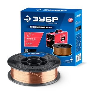 ЗУБР О-СП, d 1.2 мм, 5 кг, омеднённая сварочная проволока, тип ER70S-6 (аналог Св-08Г2С-О), Профессионал (40075-1.2-5)