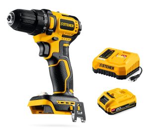 STEHER 20 В, 45 Н·м, 1 АКБ LMS (2 А·ч), бесщеточная дрель-шуруповерт (CB-45-21)