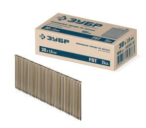 ЗУБР FST 30 х 1.8 мм, финишные гвозди по бетону оцинкованные, калибр 15GA, 1000 шт (305389-30)