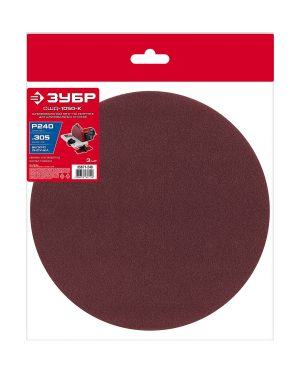 ЗУБР СШД-1050-К 305 мм, Р240, шлифовальный круг на липучке, 3 шт. (35671-240)
