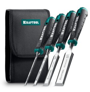 KRAFTOOL GRAND-4 набор стамесок-долот с двухкомпонентной рукояткой, 4 шт