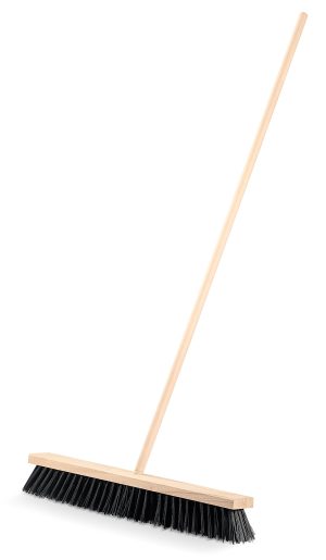 GRINDA EURO буковая колодка 60см, шлифованный черенок из берёзы 120см (d22мм) щетина 70мм, 5-рядная, уличная щётка с черенком (39251-600)