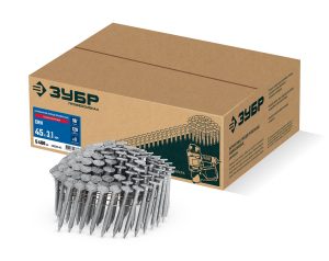 ЗУБР CRN 45 х 3.1 мм, барабанные гвозди кровельные оцинкованные, 5400 шт (305385-45)