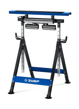 ЗУБР МОСТ-4, 600x680x(830-1290) мм, многофункциональная опорная стойка трансформер 4 в 1, Профессионал (38789)
