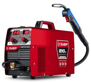 ЗУБР СИНЕРГИЯ, MIG / MAG, FCAW, MMA, TIG, 210 А, полуавтомат сварочный, с газом / без газа, горелка ПСГ-220 (ПСГ-М7-210)