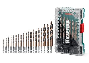 KRAFTOOL STEP POINT, 19 шт, набор сверл по металлу для винтовёртов и шуруповертов IMPACT READY (29653-H19)