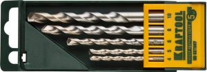 KRAFTOOL Industrie, 5 шт: 4-5-6-8-10 мм, набор сверл по бетону (29165-H5)